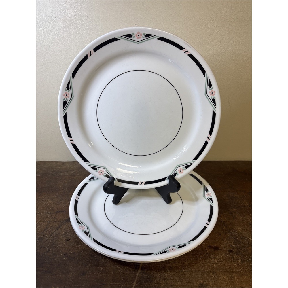 Corelle Zenith Rose Dinner Plates Set Of 3 Vintage